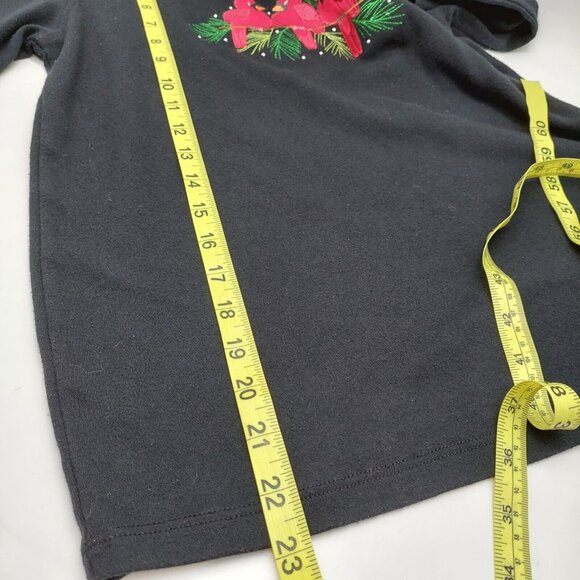 M & C Sportswear Black Knit Top Red Embellished Cardinals Size Medium - Picture 6 of 8